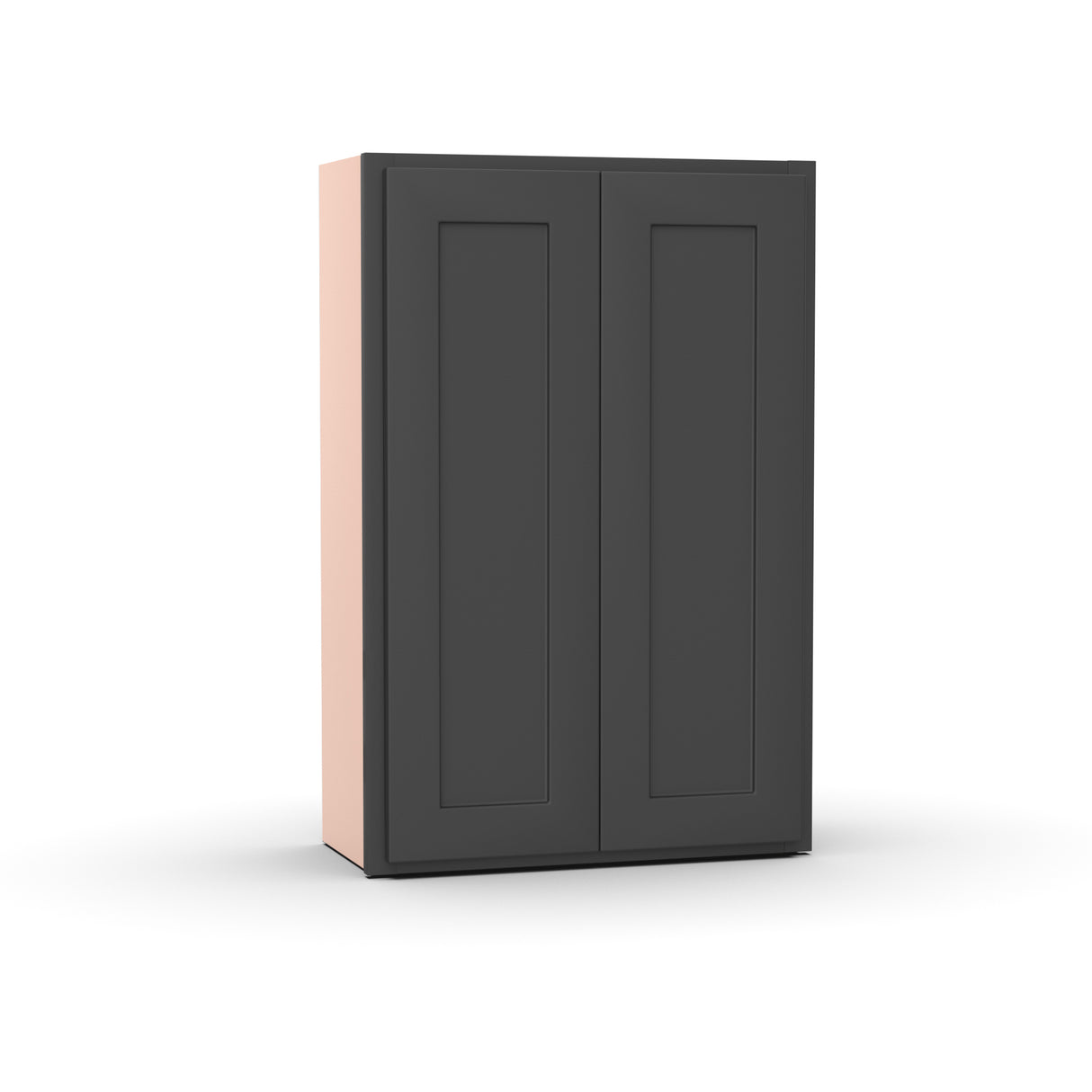 Liberty Shaker Grey - 24 Inch Height Double Door Wall Cabinet - 24" Width x 36" Height x 12" Depth