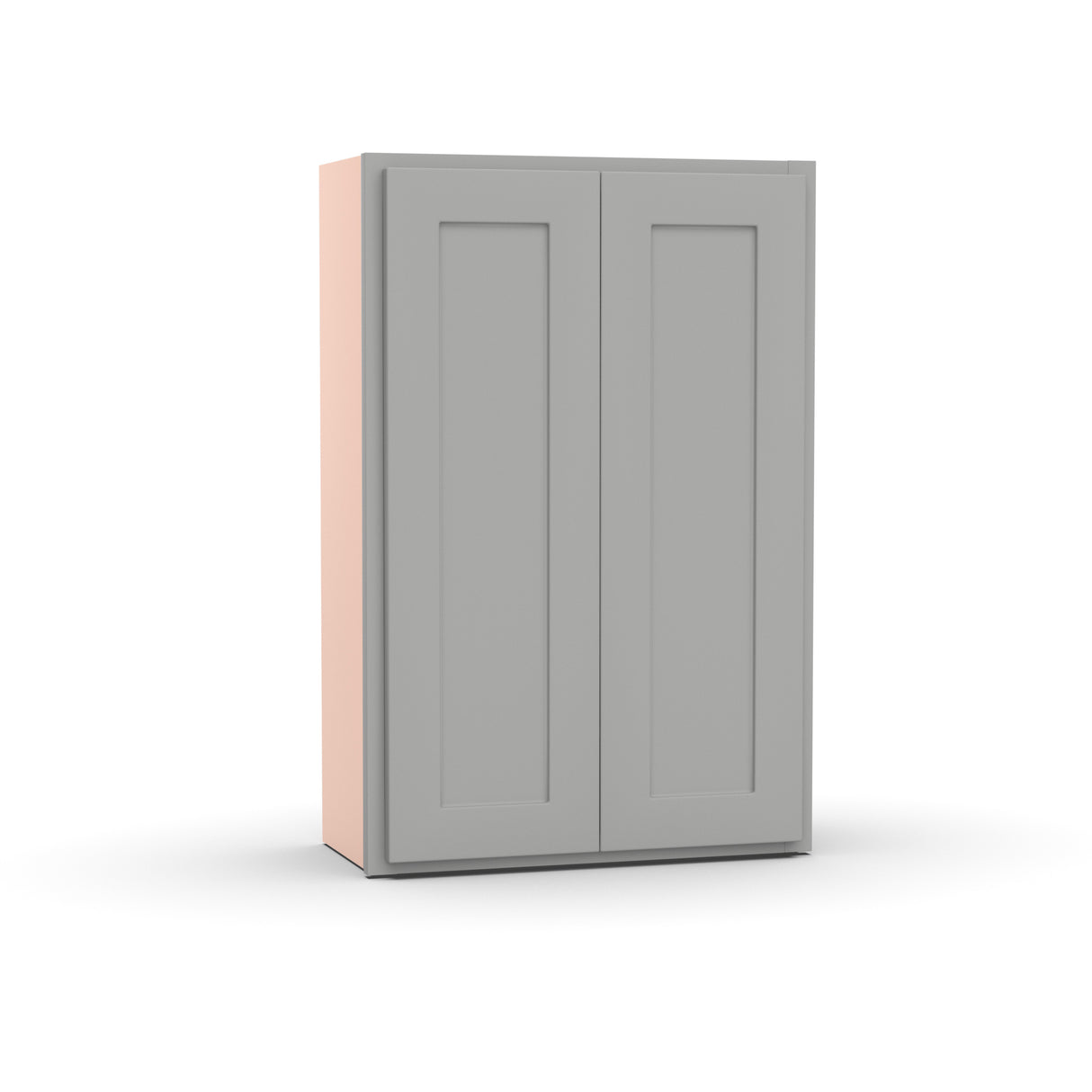 Liberty Shaker Ashen - 24 Inch Height Double Door Wall Cabinet - 24" Width x 36" Height x 12" Depth