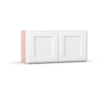 Liberty Shaker White Double Door Kitchen Wall Cabinet - 27"W x 12"H x 12"D