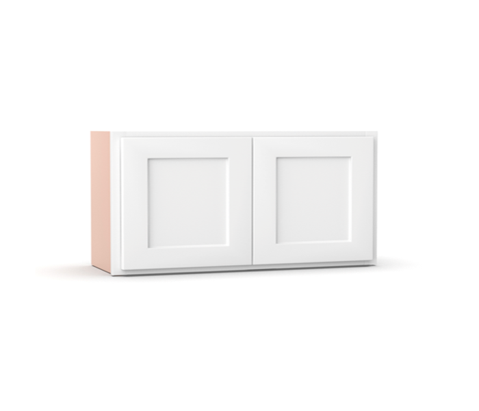 Liberty Shaker White Double Door Kitchen Wall Cabinet - 27