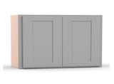 RTA - Liberty Shaker Ashen - Double Door Wall Cabinets - 27"W x 12"H x 12"D