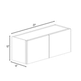 RTA - Arlington Oatmeal - Double Door Wall Cabinets - 27"W x 12"H x 12"D