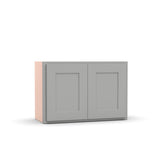 Liberty Shaker Ashen - 27 Inch Height Double Door Wall Cabinet - 27" Width x 18" Height x 12" Depth