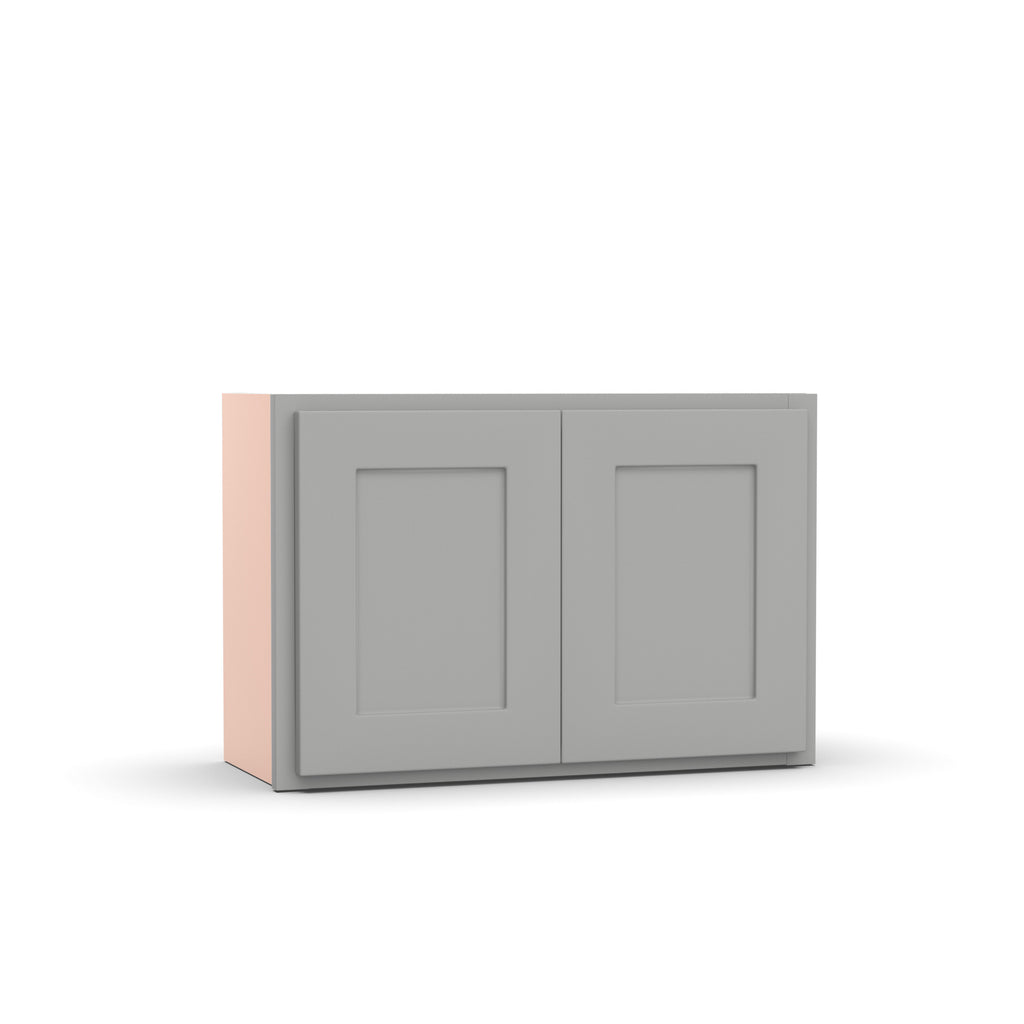 Liberty Shaker Ashen - 27 Inch Height Double Door Wall Cabinet - 27