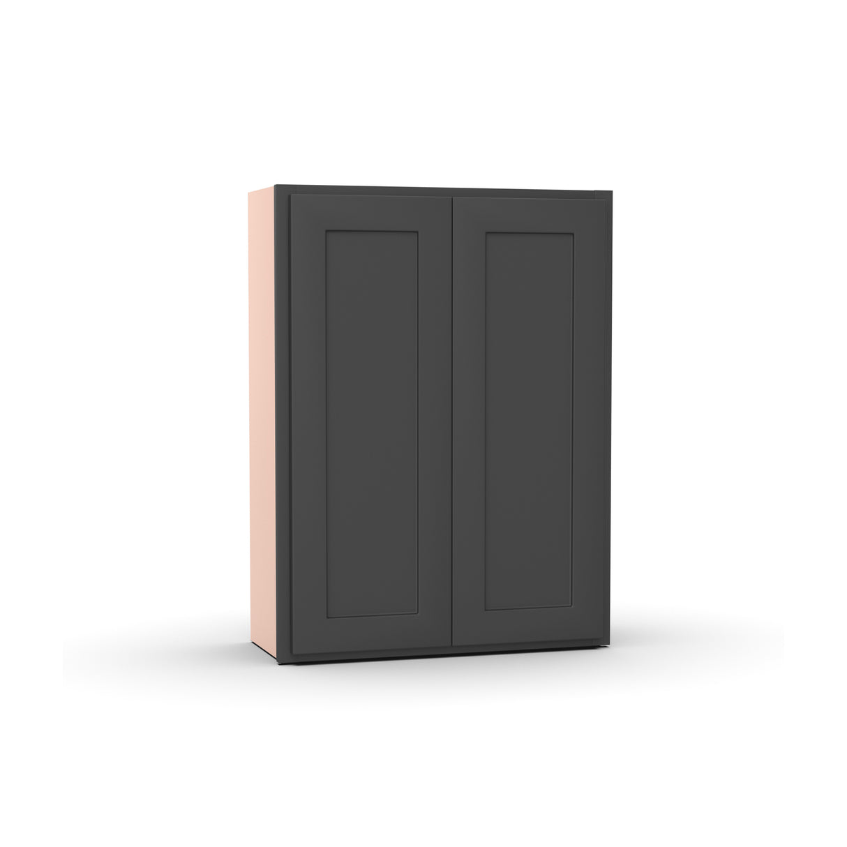 Liberty Shaker Grey - 27 Inch Height Double Door Wall Cabinet - 27" Width x 36" Height x 12" Depth