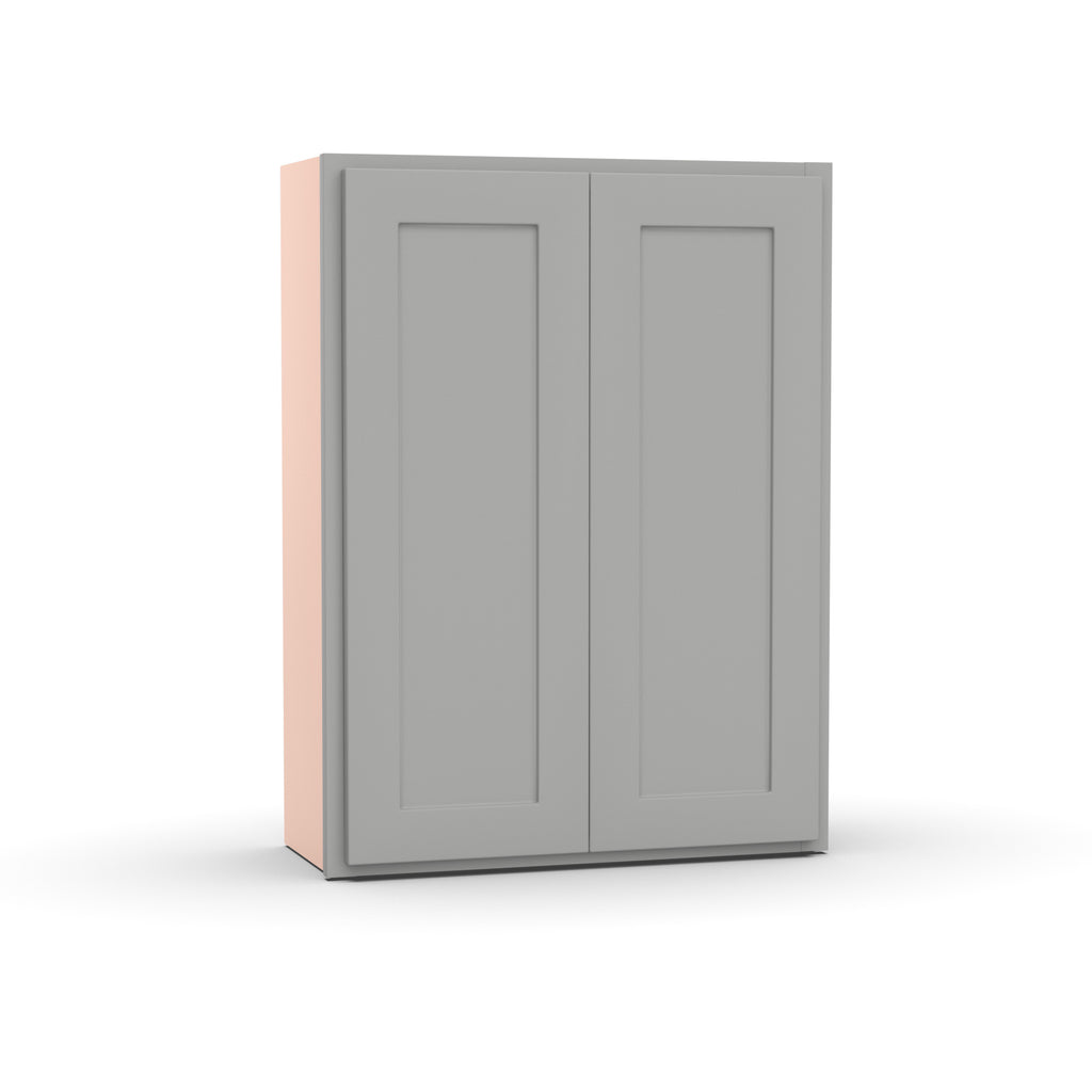 Liberty Shaker Ashen - 27 Inch Height Double Door Wall Cabinet - 27
