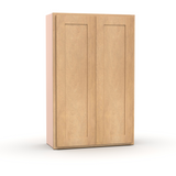 Liberty Shaker Karamel - 27 Inch Height Double Door Wall Cabinet - 27" Width x 42" Height x 12" Depth