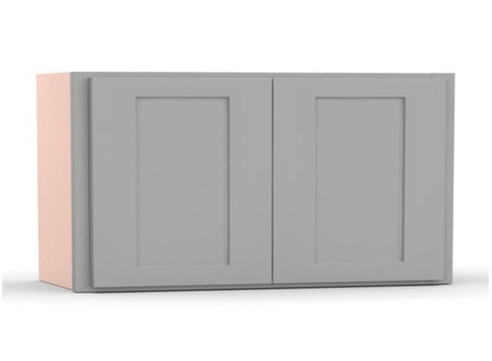 Liberty Shaker Ashen - 30 Inch Height Double Door Wall Cabinet - 30