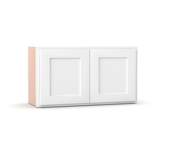 Liberty Shaker White - 30 Inch Height Double Door Wall Cabinet - 30" Width x 12" Height x 12" Depth