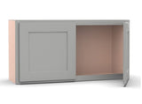 Liberty Shaker Ashen - 30 Inch Height Double Door Wall Cabinet - 30" Width x 12" Height x 12" Depth