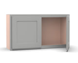 Liberty Shaker Ashen - 30 Inch Height Double Door Wall Cabinet - 30" Width x 15" Height x 12" Depth