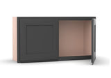 Liberty Shaker Grey - 30 Inch Height Double Door Wall Cabinet - 30" Width x 15" Height x 12" Depth