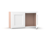Liberty Shaker White - 30 Inch Height Double Door Wall Cabinet - 30" Width x 15" Height x 12" Depth