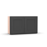 Liberty Shaker Grey - 30 Inch Height Double Door Wall Cabinet - 30" Width x 18" Height x 12" Depth