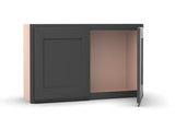 Liberty Shaker Grey - 30 Inch Height Double Door Wall Cabinet - 30" Width x 21" Height x 12" Depth
