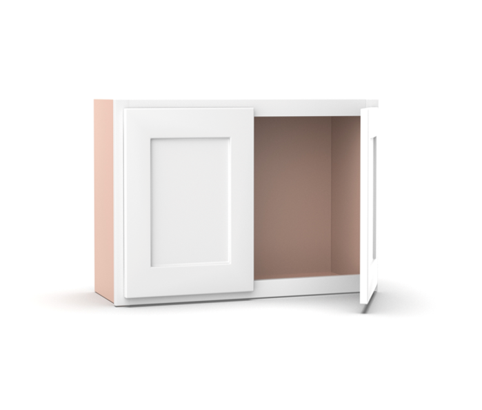 Liberty Shaker White - 30 Inch Height Double Door Wall Cabinet - 30" Width x 21" Height x 12" Depth