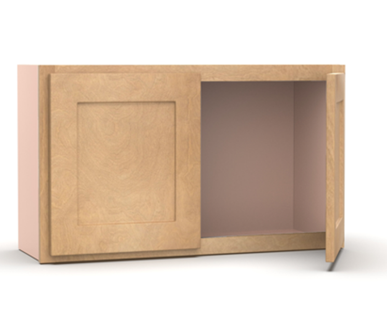 Liberty Shaker Karamel - 30 Inch Height Double Door Wall Cabinet - 30" Width x 21" Height x 12" Depth
