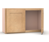 Liberty Shaker Karamel - 30 Inch Height Double Door Wall Cabinet - 30" Width x 21" Height x 12" Depth