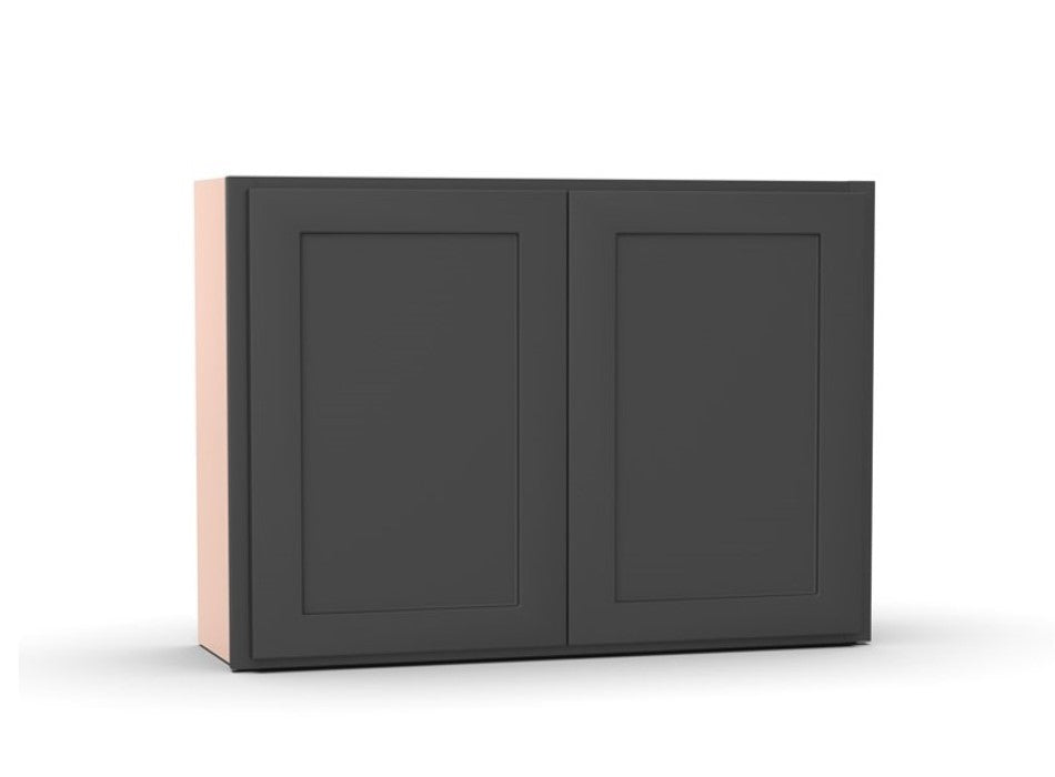 Liberty Shaker Grey - 30 Inch Height Double Door Wall Cabinet - 30
