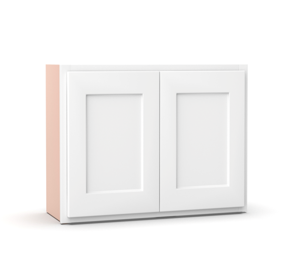 Liberty Shaker White - 30 Inch Height Double Door Wall Cabinet - 30