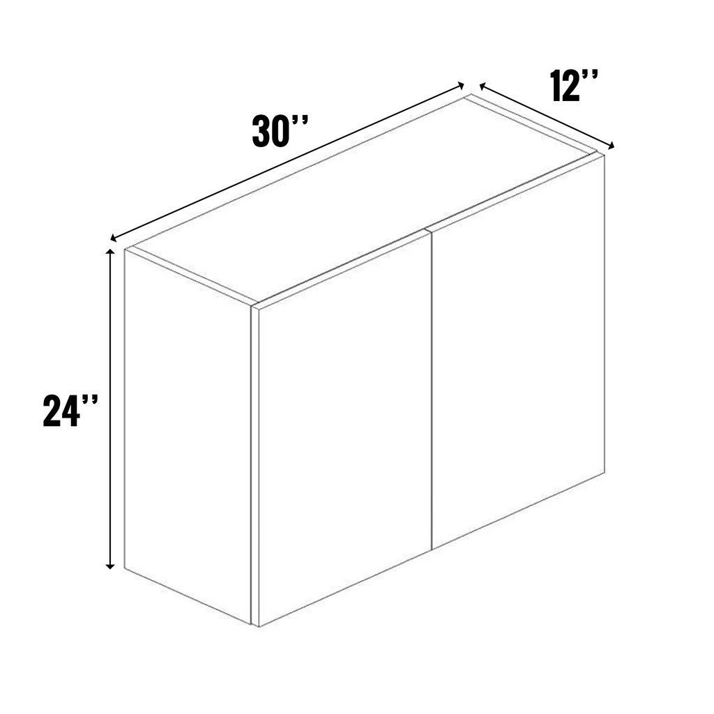 RTA - Gris Plomo Matte - Wall Cabinet - 30