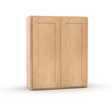 Liberty Shaker Karamel - 30 Inch Height Double Door Wall Cabinet - 30" Width x 36" Height x 12" Depth