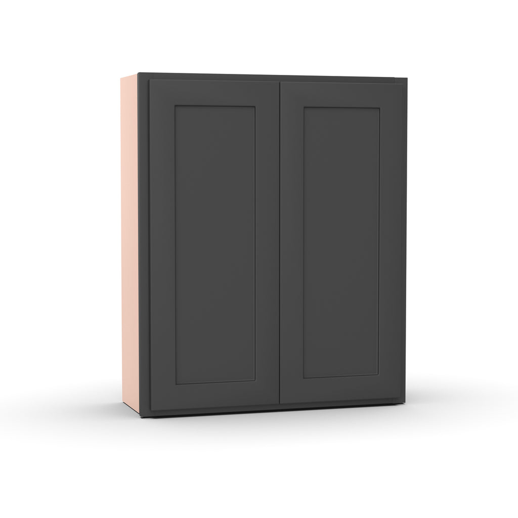 Liberty Shaker Grey - 30 Inch Height Double Door Wall Cabinet - 30