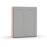 Liberty Shaker Ashen - 30 Inch Height Double Door Wall Cabinet - 30" Width x 36" Height x 12" Depth