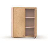Liberty Shaker Karamel - 30 Inch Height Double Door Wall Cabinet - 30" Width x 36" Height x 12" Depth