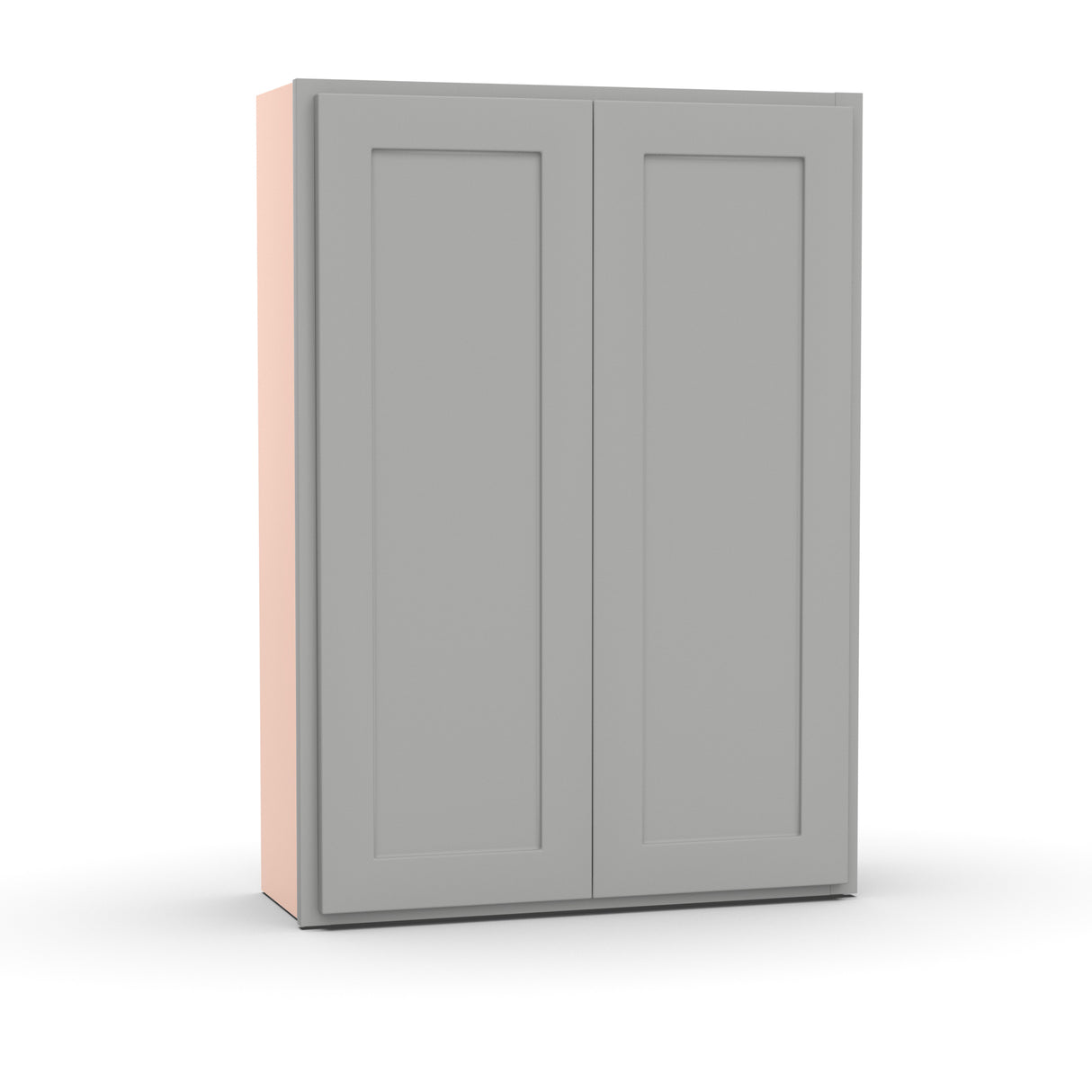 Liberty Shaker Ashen - 30 Inch Height Double Door Wall Cabinet - 30" Width x 42" Height x 12" Depth