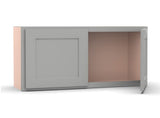 Liberty Shaker Ashen - 33 Inch Height Double Door Wall Cabinet - 33" Width x 12" Height x 12" Depth