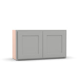 Liberty Shaker Ashen - 33 Inch Height Double Door Wall Cabinet - 33" Width x 18" Height x 12" Depth