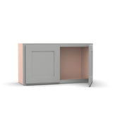 Liberty Shaker Ashen - 33 Inch Height Double Door Wall Cabinet - 33" Width x 18" Height x 12" Depth