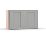 Liberty Shaker Ashen - 33 Inch Height Double Door Wall Cabinet - 33" Width x 24" Height x 12" Depth