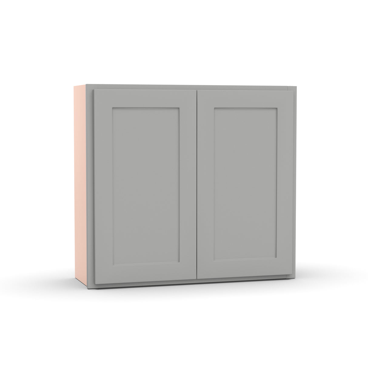 Liberty Shaker Ashen - 33 Inch Height Double Door Wall Cabinet - 33" Width x 30" Height x 12" Depth