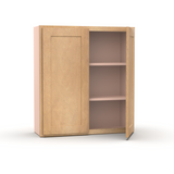 Liberty Shaker Karamel - 33 Inch Height Double Door Wall Cabinet - 33" Width x 36" Height x 12" Depth