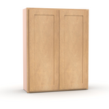 Liberty Shaker Karamel - 33 Inch Height Double Door Wall Cabinet - 33" Width x 42" Height x 12" Depth