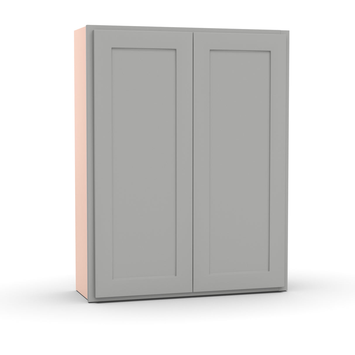 Liberty Shaker Ashen - 33 Inch Height Double Door Wall Cabinet - 33" Width x 42" Height x 12" Depth