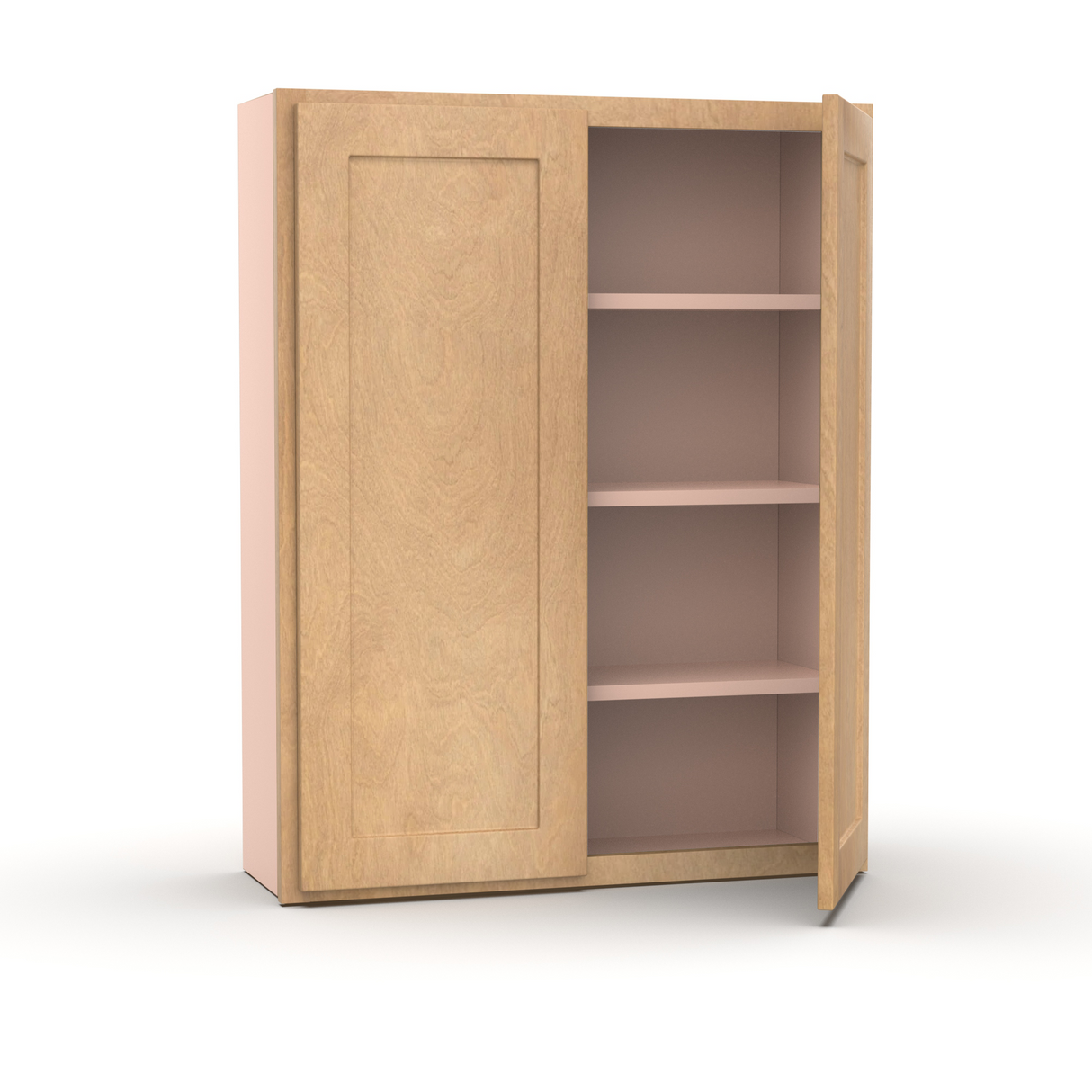 Liberty Shaker Karamel - 33 Inch Height Double Door Wall Cabinet - 33" Width x 42" Height x 12" Depth