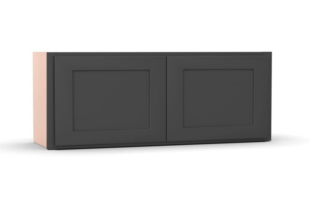 Liberty Shaker Grey - 36 Inch Height Double Door Wall Cabinet - 36