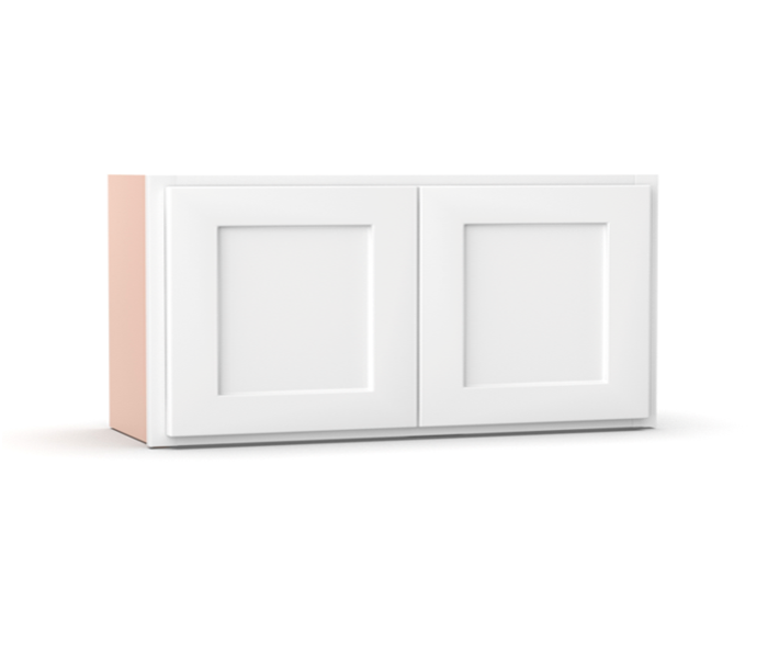 Liberty Shaker White - 36 Inch Height Double Door Wall Cabinet - 36