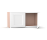 Liberty Shaker White - 36 Inch Height Double Door Wall Cabinet - 36" Width x 12" Height x 12" Depth
