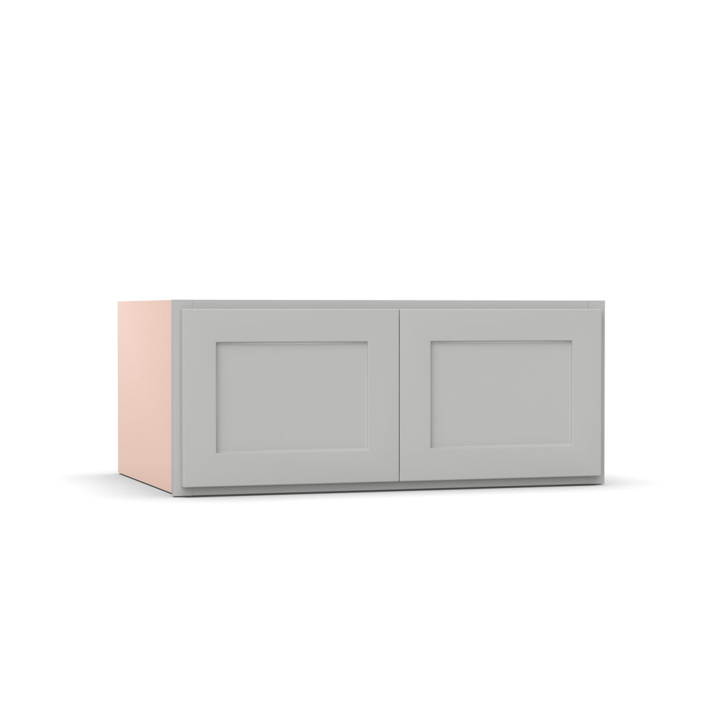 Liberty Shaker Ashen - 36 Inch Deep Double Door Wall Cabinet - 36