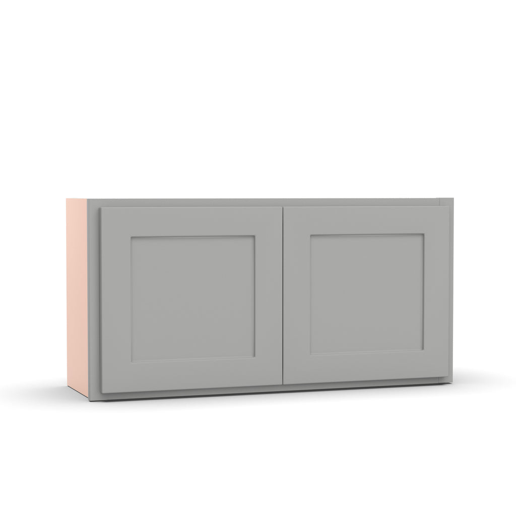 Liberty Shaker Ashen - 36 Inch Height Double Door Wall Cabinet - 36