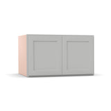 Liberty Shaker Ashen - 36 Inch Deep Double Door Wall Cabinet - 36" Width x 21" Height x 24" Depth