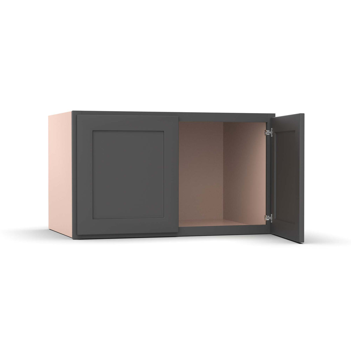 Liberty Shaker Grey - 36 Inch Deep Double Door Wall Cabinet - 36" Width x 21" Height x 24" Depth