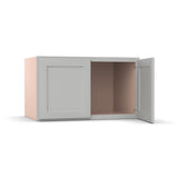 Liberty Shaker Ashen - 36 Inch Deep Double Door Wall Cabinet - 36" Width x 21" Height x 24" Depth