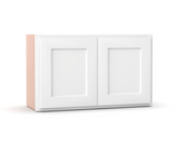 Liberty Shaker White - 36 Inch Height Double Door Wall Cabinet - 36" Width x 21" Height x 12" Depth