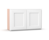 Liberty Shaker White - 36 Inch Height Double Door Wall Cabinet - 36" Width x 24" Height x 12" Depth