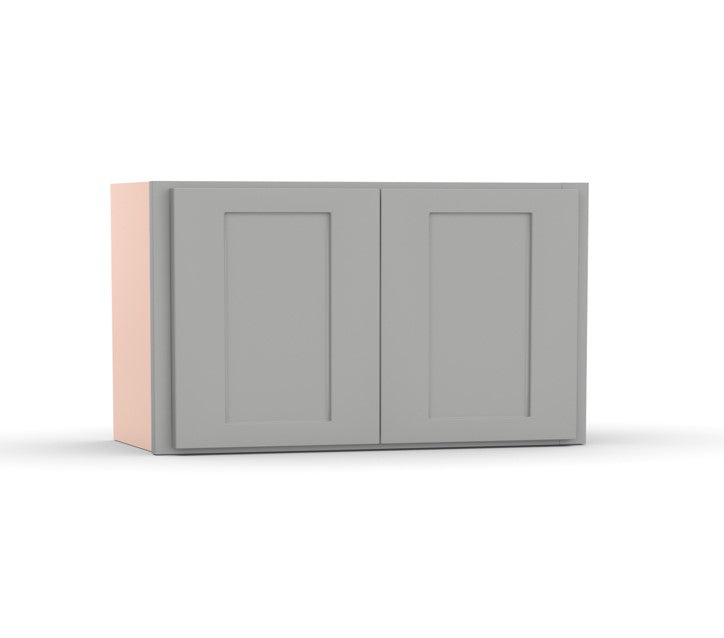 Liberty Shaker Ashen - 36 Inch Height Double Door Wall Cabinet - 36" Width x 24" Height x 12" Depth